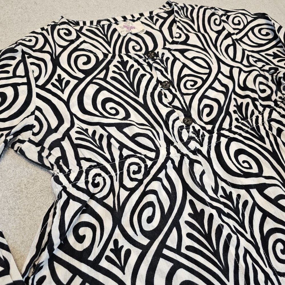 Title Nine Long Tunic Swim Cover Up Lightweight Active Luxury Boho Cotton L‎ - Picture 6 of 16